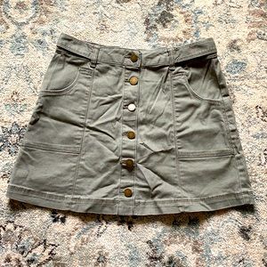 Army Green Jean Skirt